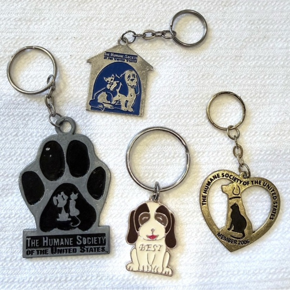 Vintage lot of “dog” keychains- total of 4